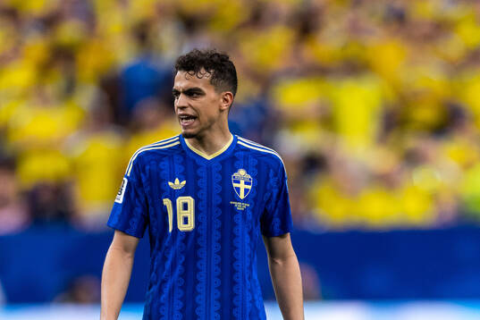 Yasin Ayari of Sweden looks dejected