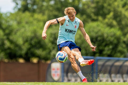 Martin Ødegaard of the Norwegian national football team at