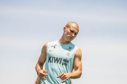 Leo Østigård of the Norwegian national football team at a