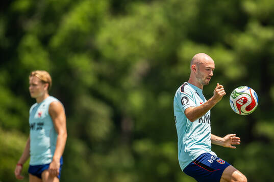 Fredrik Aursnes of the Norwegian national football team at