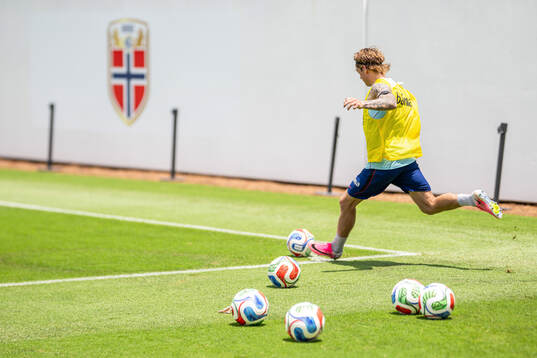 Patrick Berg of the Norwegian national football team at a