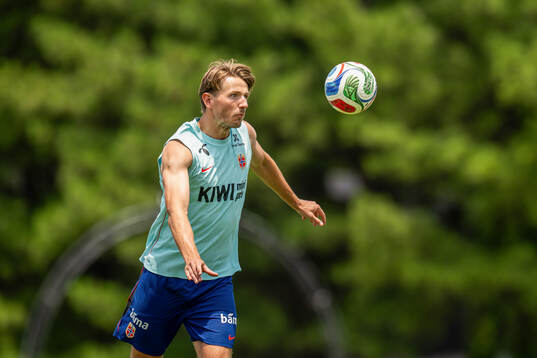 Sander Berge of the Norwegian national football team at a