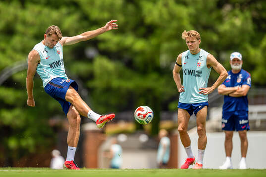 Sander Berge, Martin Ødegaard and Martin Langagergaard,
