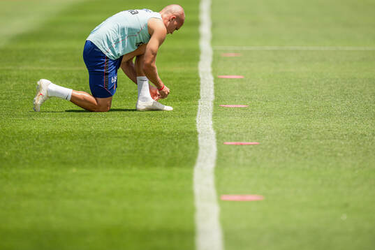 Leo Østigård of the Norwegian national football team at a