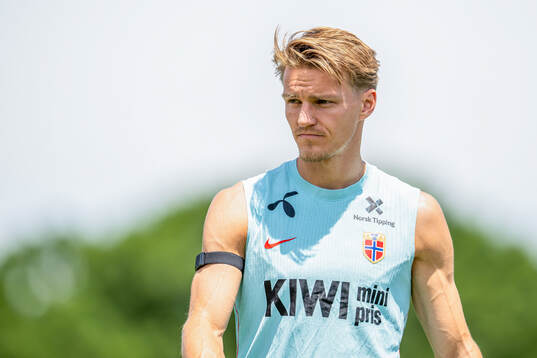 Martin Ødegaard of the Norwegian national football team at
