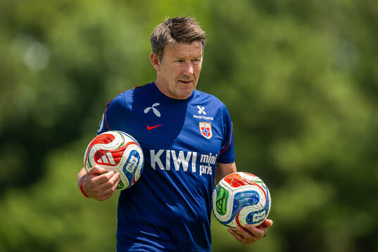 Bård Wiggen of the Norwegian national football team at a