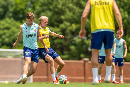 Henrik Falchener and Morten Thorsby of the Norwegian