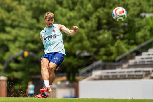 Sander Berge of the Norwegian national football team at a