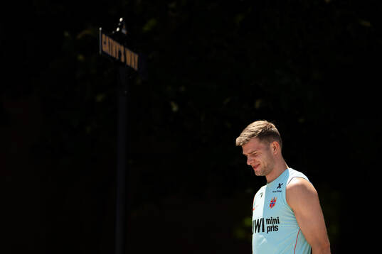Alexander Sørloth of the Norwegian national football team