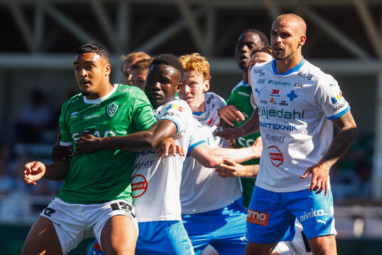 Brages Gideon Granström och IFK Värnamos Mohamed Kamara
