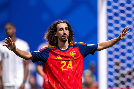 Marc Cucurella of Spain celebrates