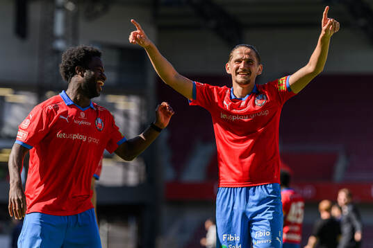 Helsingborgs Kevin Nyarko och Ervin Gigovic