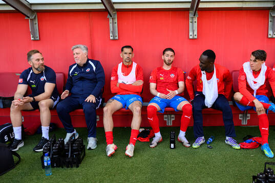 Helsingborgs Loret Sadiku, Timothe Rupil, Adam Akimey och