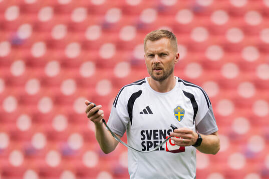 Assistant coach Sebastian Larsson of the Swedish national