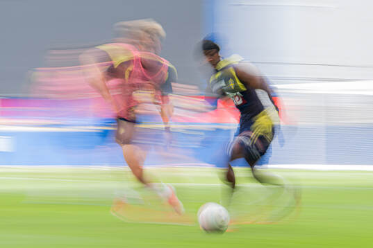 Herman Johansson and Anthony Elanga of the Swedish national