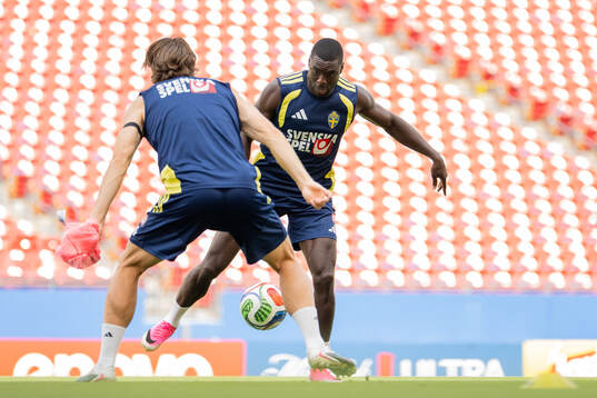 Ken Sema of the Swedish national football team at a