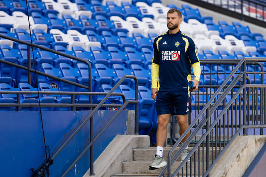 Jesper Karlström of the Swedish national football team at