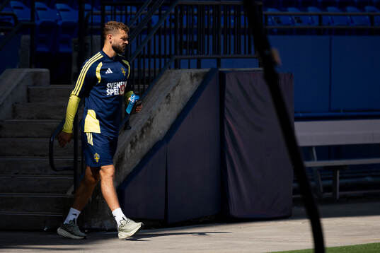 Jesper Karlström of the Swedish national football team at