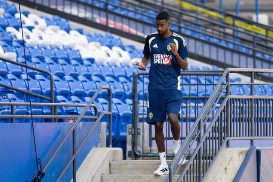 Alexander Isak of the Swedish national football team at a
