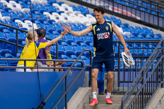 Hjalmar Ekdal of the Swedish national football team at a