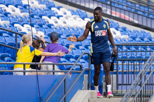 Ken Sema of the Swedish national football team at a
