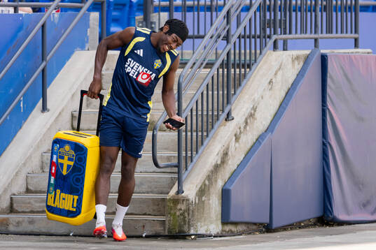 Anthony Elanga of the Swedish national football team at a