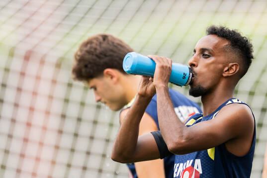 Taha Ali of the Swedish national football team at a