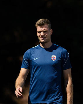 Alexander Sørloth of the Norwegian national football team