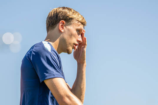 Marcus Holmgren Pedersen of the Norwegian national football
