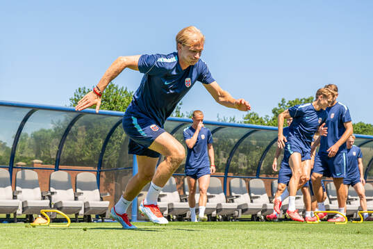 Morten Thorsby of the Norwegian national football team at a