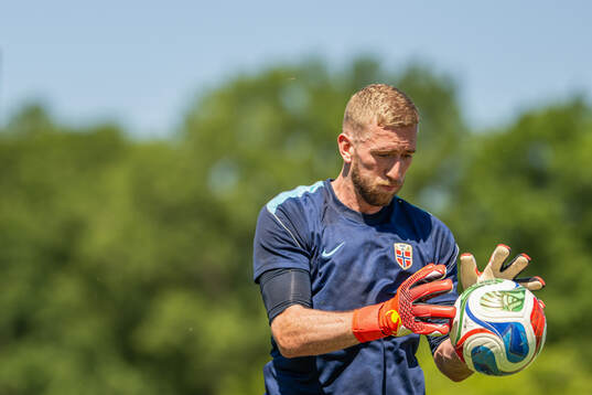 Goalkeeper Egil Selvik of the Norwegian national football
