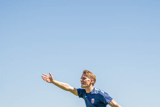 Martin Ødegaard of the Norwegian national football team at