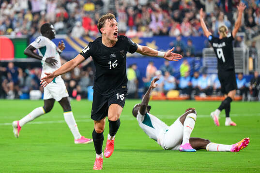 Marcus Holmgren Pedersen of Norway celebrates