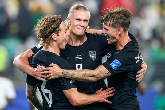 Patrick Berg, Erling Braut Haaland and David Møller Wolfe