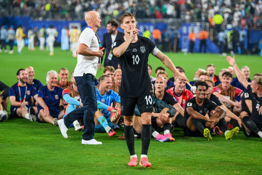 Martin Ødegaard of Norway celebrates