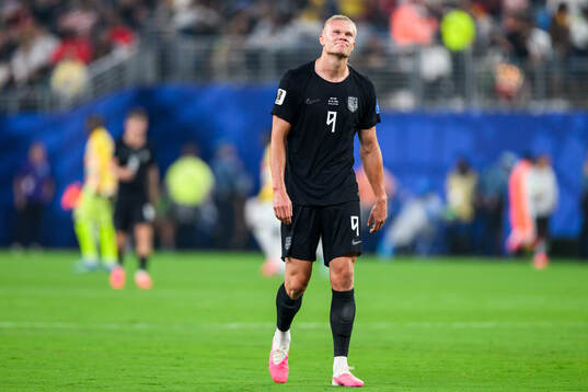 Erling Braut Haaland of Norway at half time