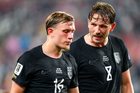 Marcus Holmgren Pedersen and Sander Berge of Norway