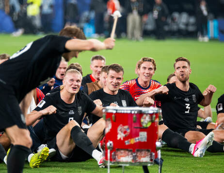 Oscar Bobb, Martin Ødegaard, Erling Braut Haaland and