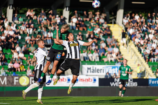 Varbergs Edvin Tellgren och Landskronas André Alvarez Perez