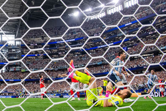 Lionel Messi of Argentina celebrates