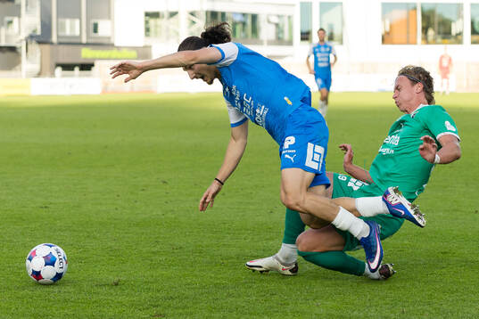 Oddevolds Esim Mehmed och Ljungskiles Lukas Lindholm Corner