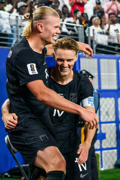 Erling Braut Haaland and Martin Ødegaard of Norway