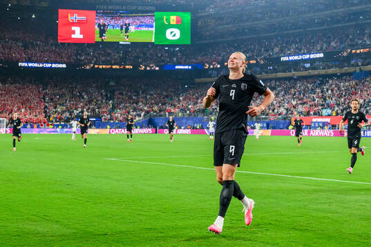Erling Braut Haaland of Norway celebrates