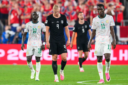 Erling Braut Haaland of Norway looks dejected
