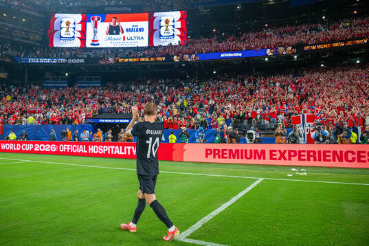 Martin Ødegaard of Norway celebrates