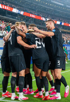 Erling Braut Haaland of Norway celebrates with Alexander