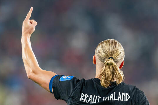 Erling Braut Haaland of Norway celebrates