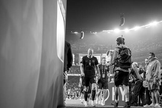 Erling Braut Haaland of Norway at half-time