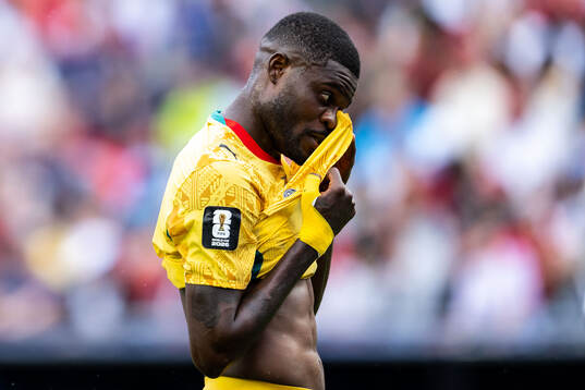 Thomas Partey of Ghana looks dejected