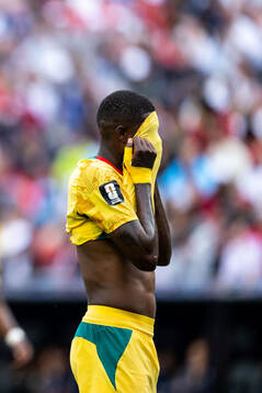 Thomas Partey of Ghana looks dejected